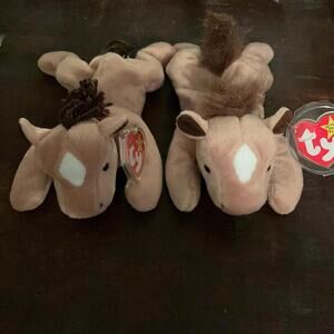 Rare Ty Beanie Baby Derby the horses 2 different